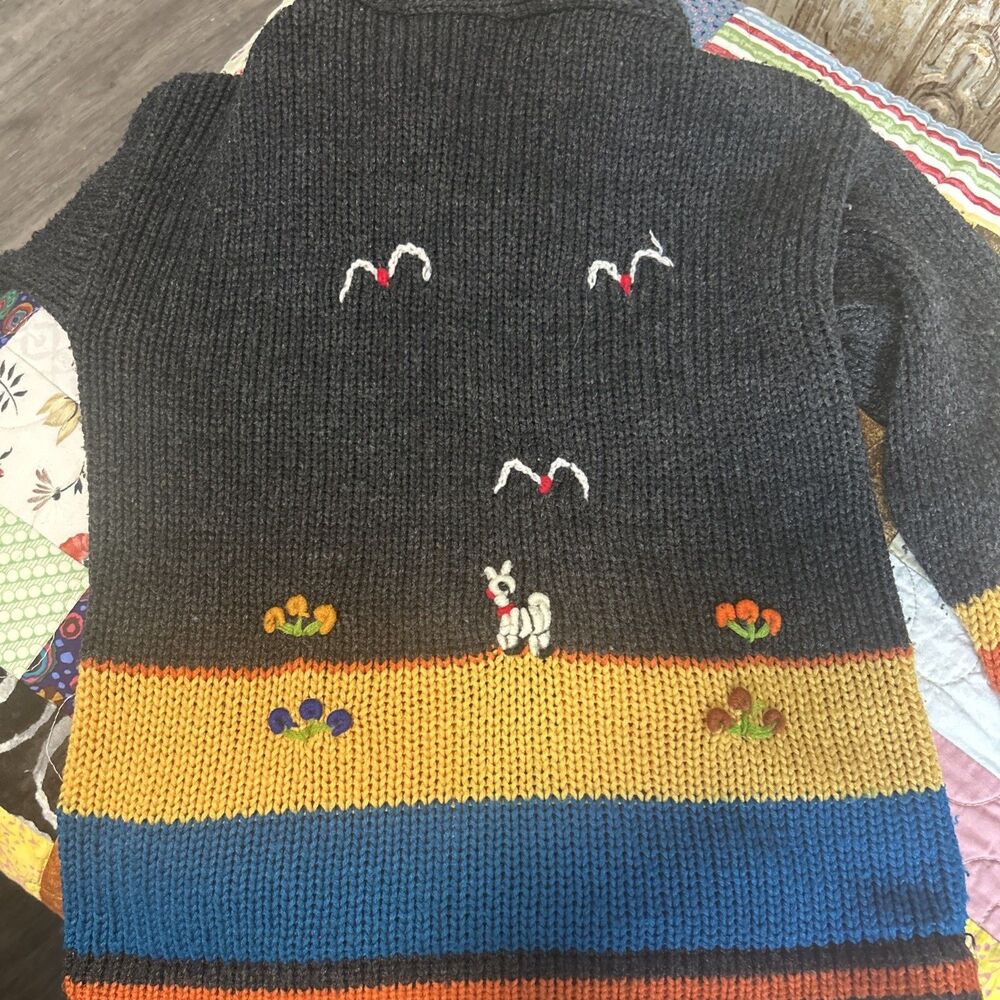 Peruvian Wool Handmade Children’s Sweater Boho Crunchy Granola Cottage - Picture 6 of 10